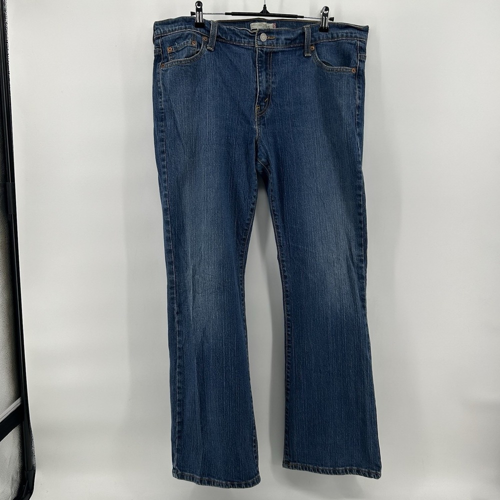 Levis 515 Bootcut Jeans Womens 16M Blue Denim Mid Rise Stretch Pants Western